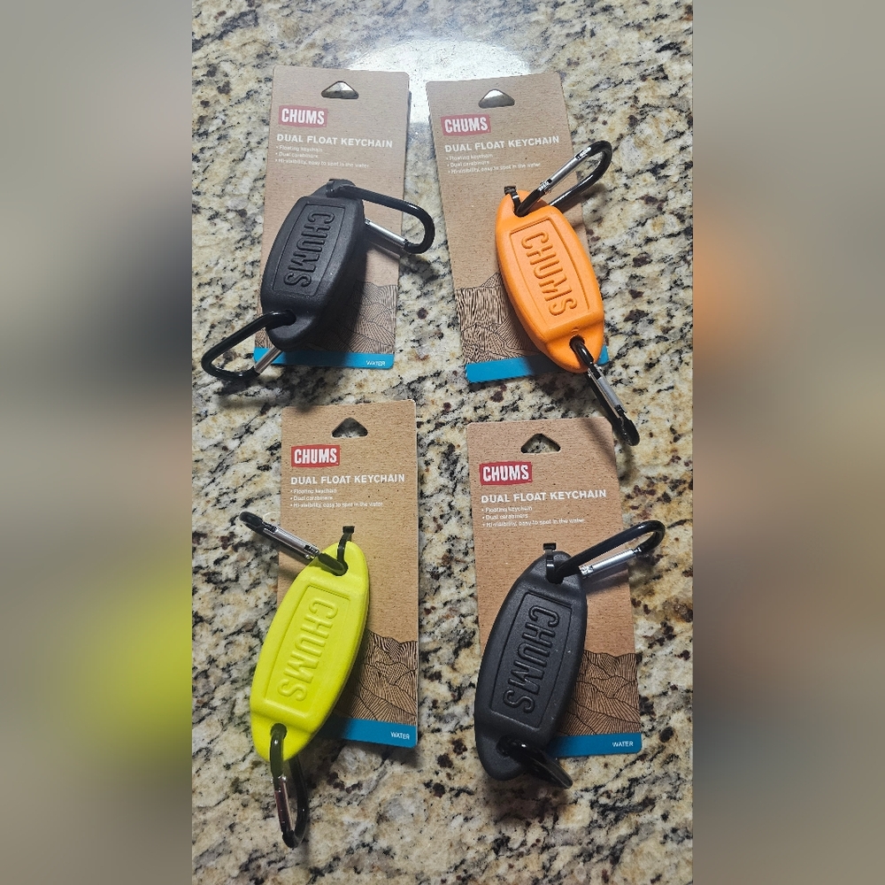 CHUMS Dual Float Keychain - Black, Orange, Yellow